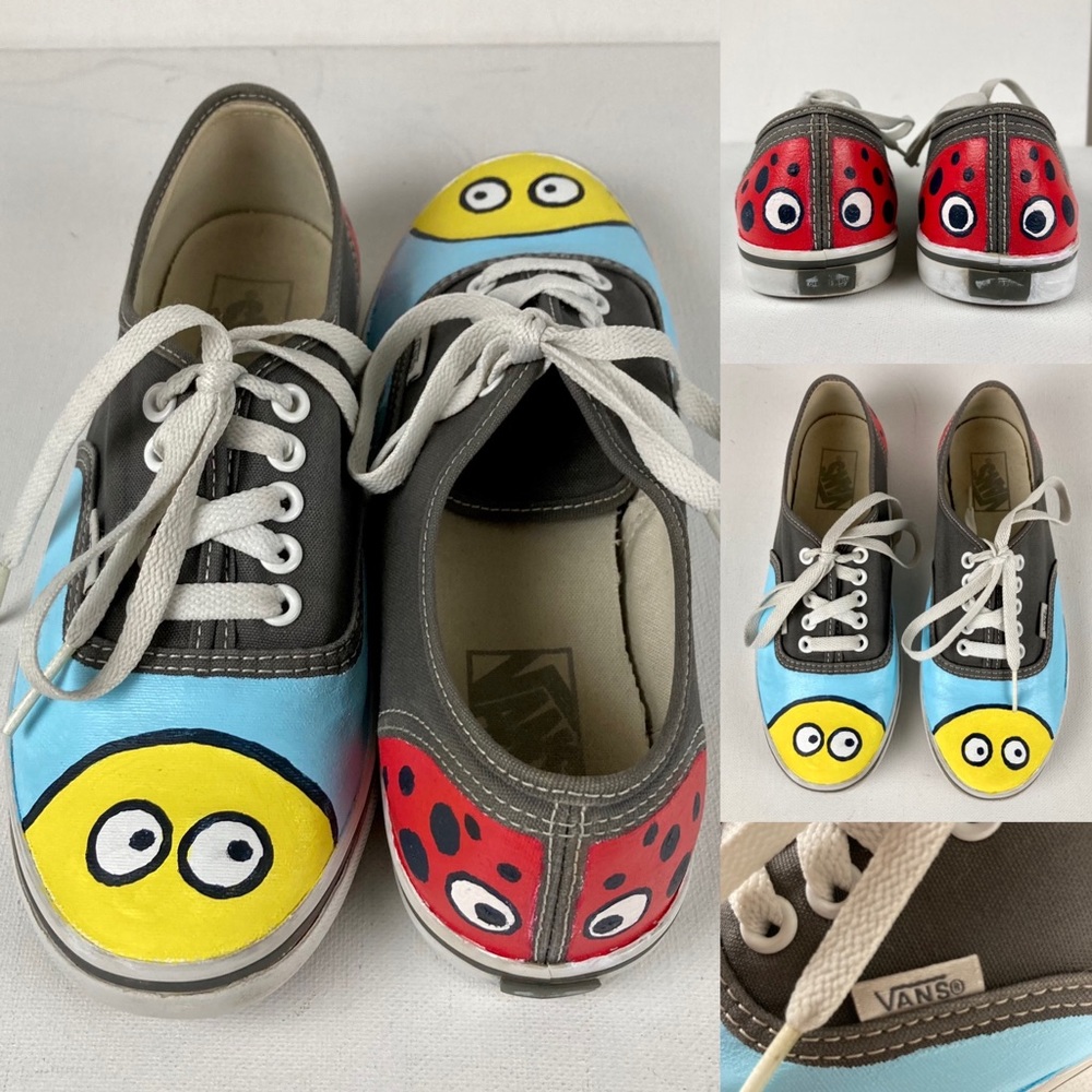 Vans. Size 8. Hand-painted.